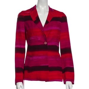 Gianfranco Ferro, Vintage red stripped silk blazer, women size XS